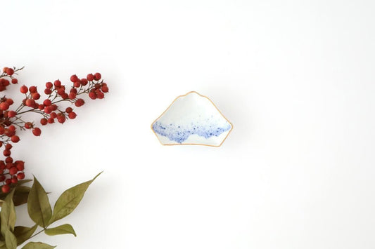 Mount Fuji-shaped Sauce Plate Brown Rim | Arita Ware