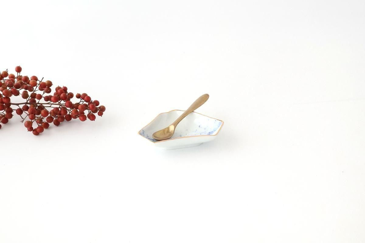 Mount Fuji-shaped Sauce Plate Brown Rim | Arita Ware