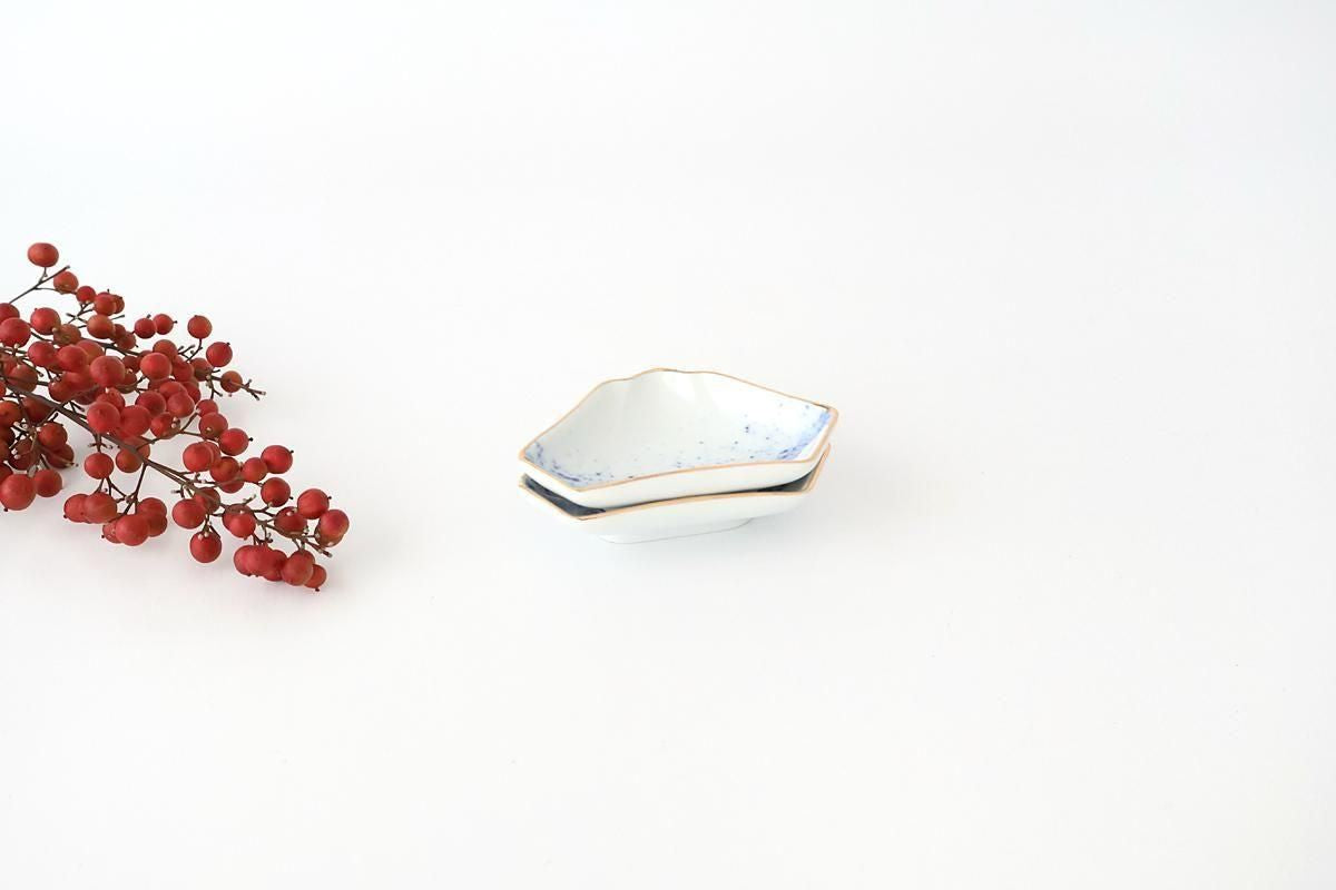 Mount Fuji-shaped Sauce Plate Brown Rim | Arita Ware