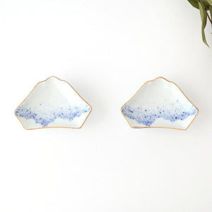 Mount Fuji-shaped Sauce Plate Brown Rim | Arita Ware