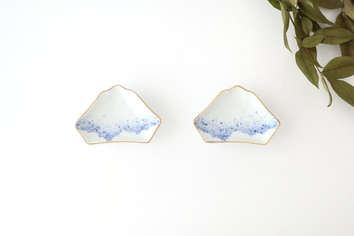 Mount Fuji-shaped Sauce Plate Brown Rim | Arita Ware