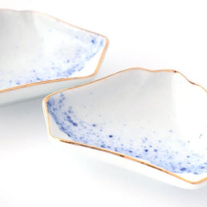 Mount Fuji-shaped Sauce Plate Brown Rim | Arita Ware