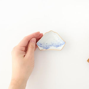 Mount Fuji-shaped Sauce Plate Brown Rim | Arita Ware
