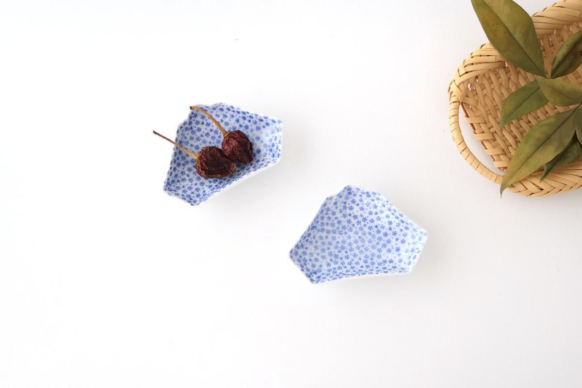 Mount Fuji-shaped Sauce Plate Blue Komon | Arita Ware