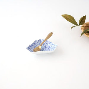 Mount Fuji-shaped Sauce Plate Blue Komon | Arita Ware