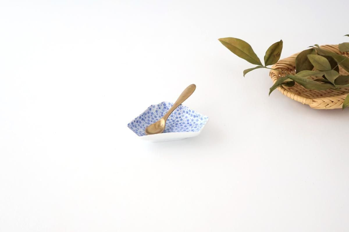 Mount Fuji-shaped Sauce Plate Blue Komon | Arita Ware