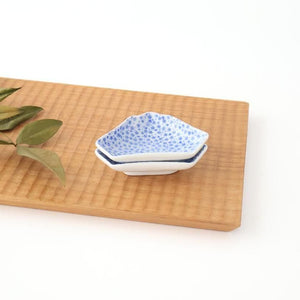 Mount Fuji-shaped Sauce Plate Blue Komon | Arita Ware