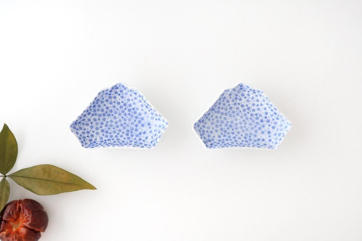 Mount Fuji-shaped Sauce Plate Blue Komon | Arita Ware