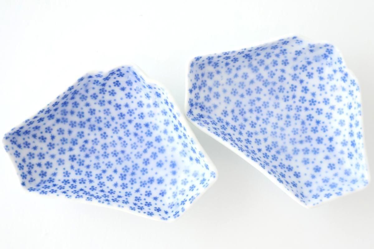 Mount Fuji-shaped Sauce Plate Blue Komon | Arita Ware