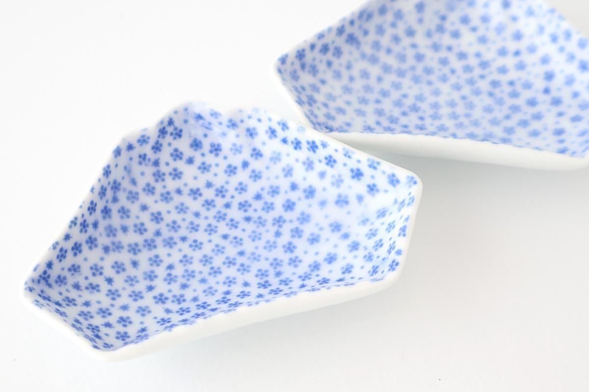 Mount Fuji-shaped Sauce Plate Blue Komon | Arita Ware