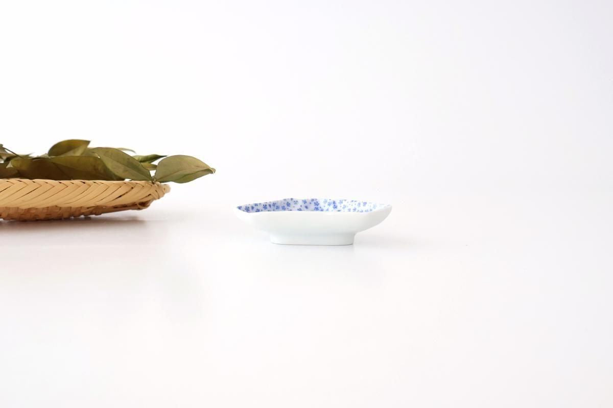 Mount Fuji-shaped Sauce Plate Blue Komon | Arita Ware