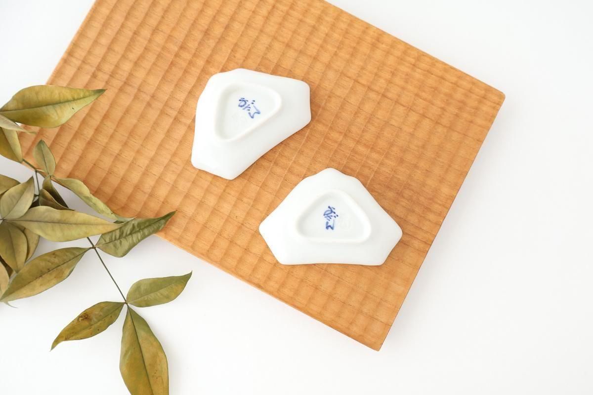 Mount Fuji-shaped Sauce Plate Blue Komon | Arita Ware