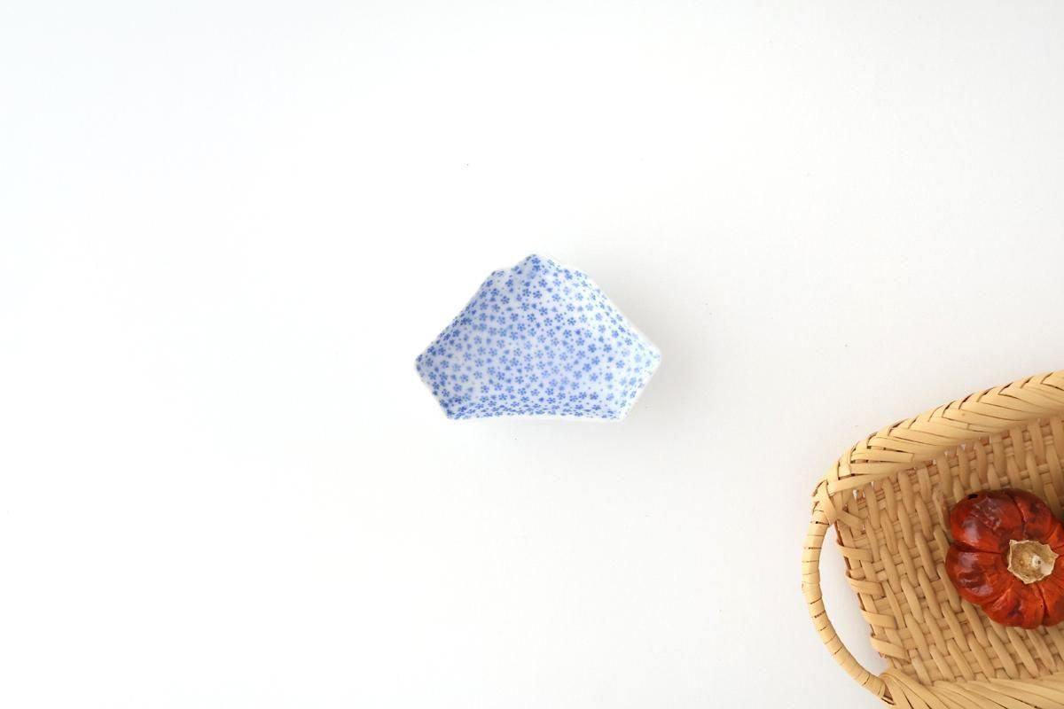 Mount Fuji-shaped Sauce Plate Blue Komon | Arita Ware