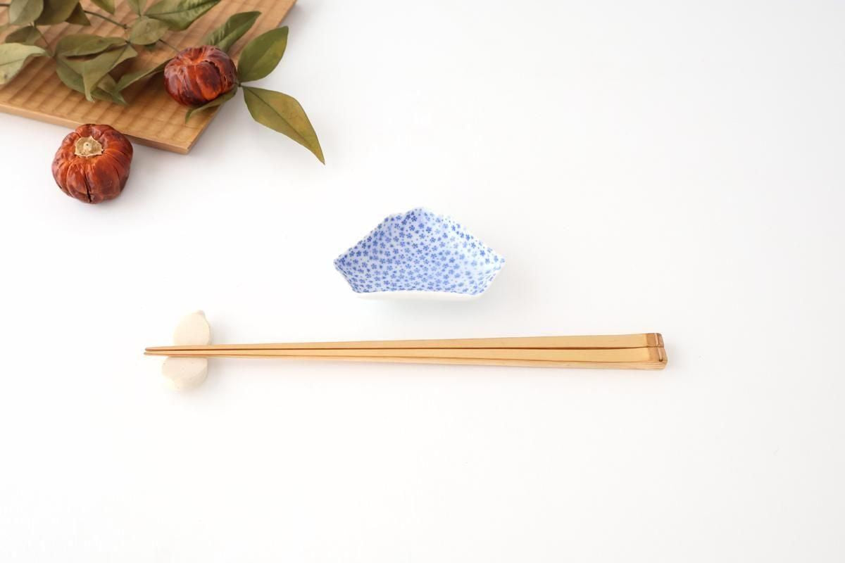 Mount Fuji-shaped Sauce Plate Blue Komon | Arita Ware