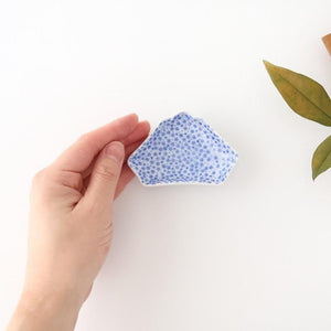 Mount Fuji-shaped Sauce Plate Blue Komon | Arita Ware