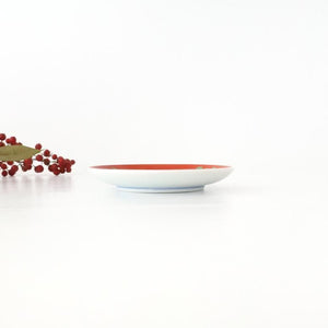 Round Sauce Plate Shochikubai and Mt.fuji | Arita Ware