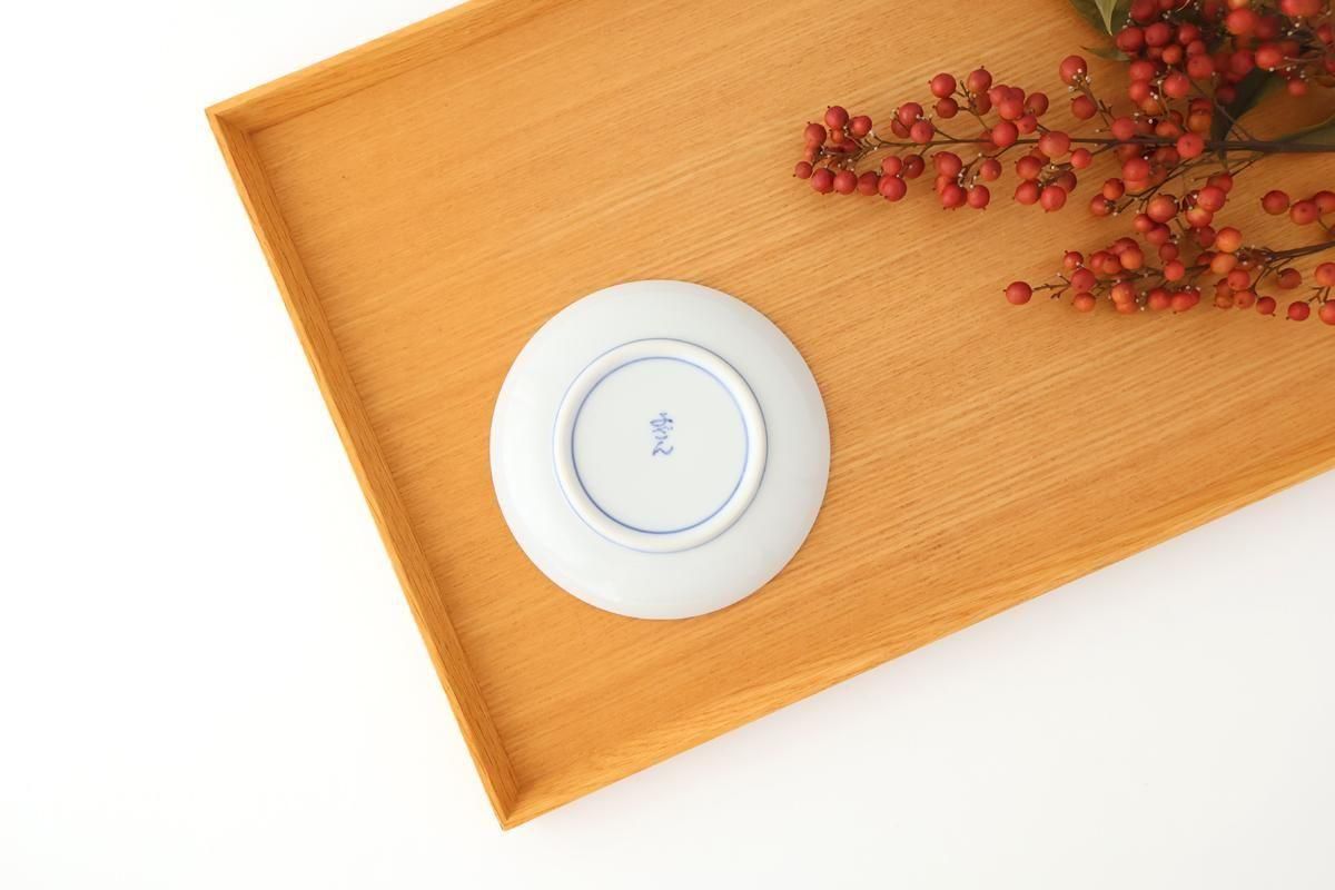 Round Sauce Plate Shochikubai and Mt.fuji | Arita Ware