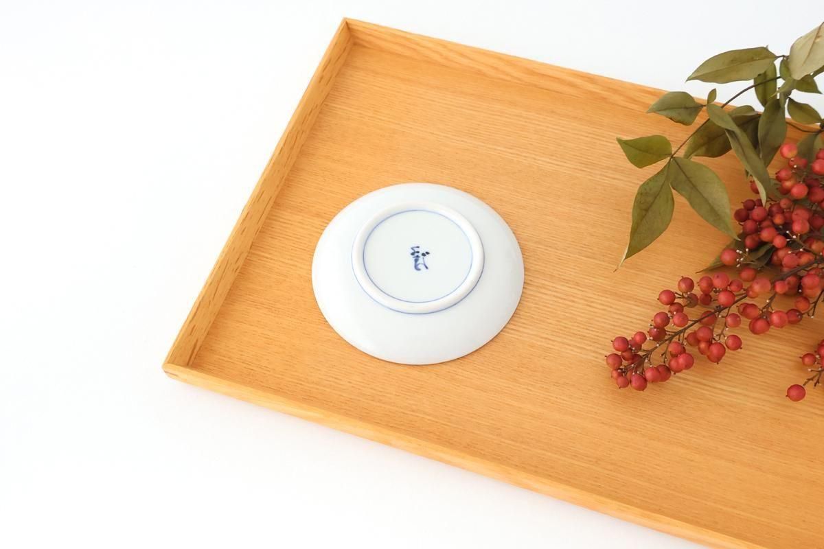 Round Sauce Plate Plum,Warbler and Mt.fuji | Arita Ware