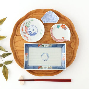 Round Sauce Plate Plum,Warbler and Mt.fuji | Arita Ware