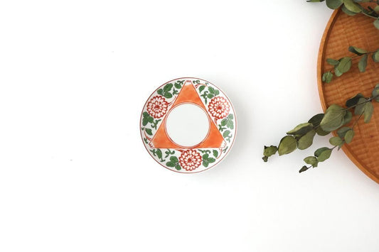 Round Sauce Plate Mt. Fuji and Chrysanthemums | Arita Ware