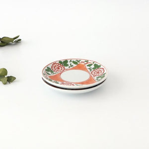 Round Sauce Plate Mt. Fuji and Chrysanthemums | Arita Ware