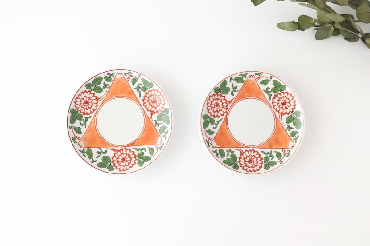 Round Sauce Plate Mt. Fuji and Chrysanthemums | Arita Ware