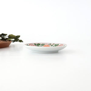Round Sauce Plate Mt. Fuji and Chrysanthemums | Arita Ware