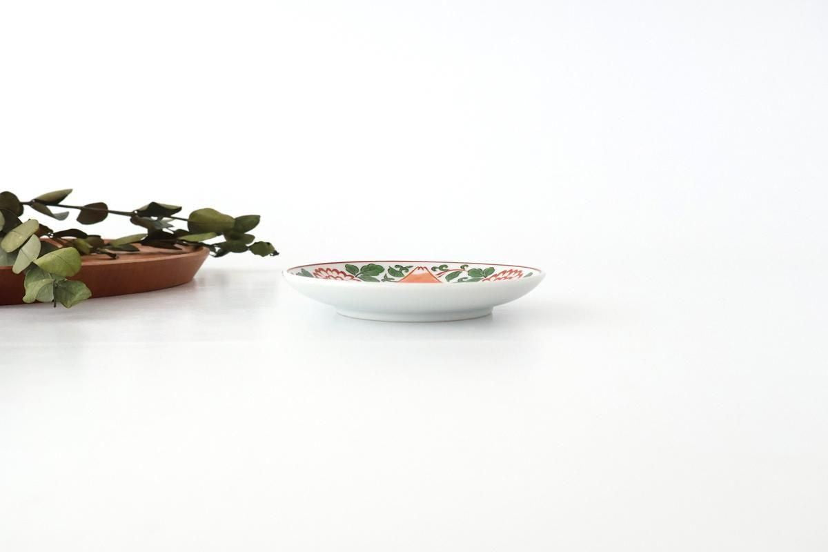 Round Sauce Plate Mt. Fuji and Chrysanthemums | Arita Ware