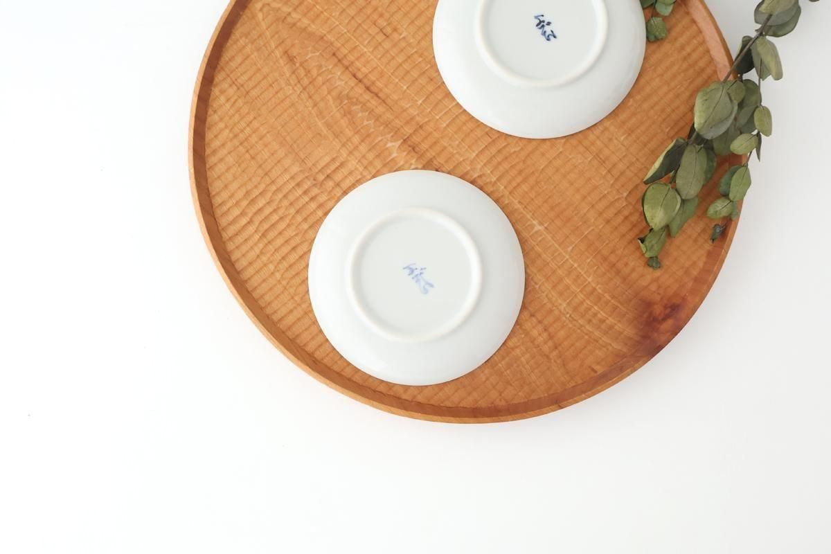 Round Sauce Plate Mt. Fuji and Chrysanthemums | Arita Ware