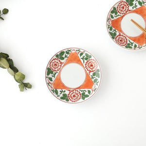 Round Sauce Plate Mt. Fuji and Chrysanthemums | Arita Ware