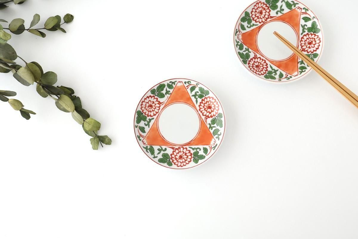 Round Sauce Plate Mt. Fuji and Chrysanthemums | Arita Ware