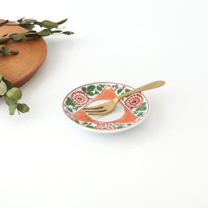 Round Sauce Plate Mt. Fuji and Chrysanthemums | Arita Ware