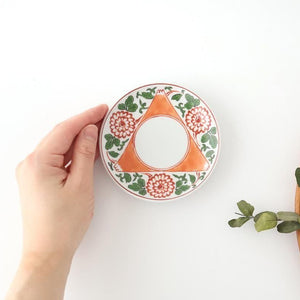 Round Sauce Plate Mt. Fuji and Chrysanthemums | Arita Ware