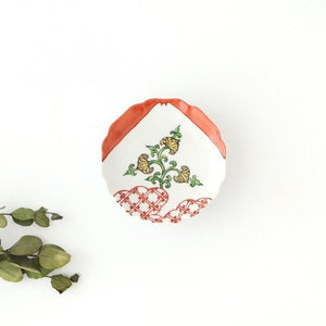 Flower-shaped Plate Mt.Fuji and Hollyhock Arabesque | Sauce Plate Arita Ware