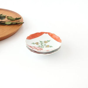 Flower-shaped Plate Mt.Fuji and Hollyhock Arabesque | Sauce Plate Arita Ware