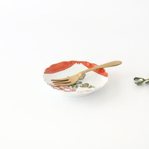 Flower-shaped Plate Mt.Fuji and Hollyhock Arabesque | Sauce Plate Arita Ware