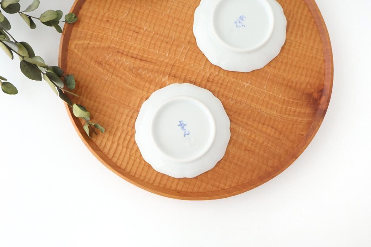 Flower-shaped Plate Mt.Fuji and Hollyhock Arabesque | Sauce Plate Arita Ware