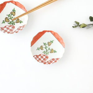 Flower-shaped Plate Mt.Fuji and Hollyhock Arabesque | Sauce Plate Arita Ware