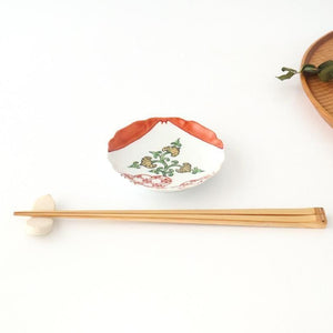 Flower-shaped Plate Mt.Fuji and Hollyhock Arabesque | Sauce Plate Arita Ware