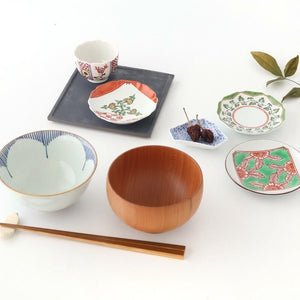 Flower-shaped Plate Mt.Fuji and Hollyhock Arabesque | Sauce Plate Arita Ware