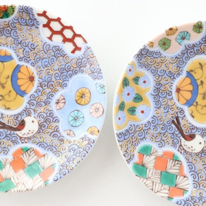 Kutani Art Sauce Plate Plum and Auspicious Pattern | Kutani Ware