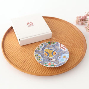 Kutani Art Sauce Plate Plum and Auspicious Pattern | Kutani Ware