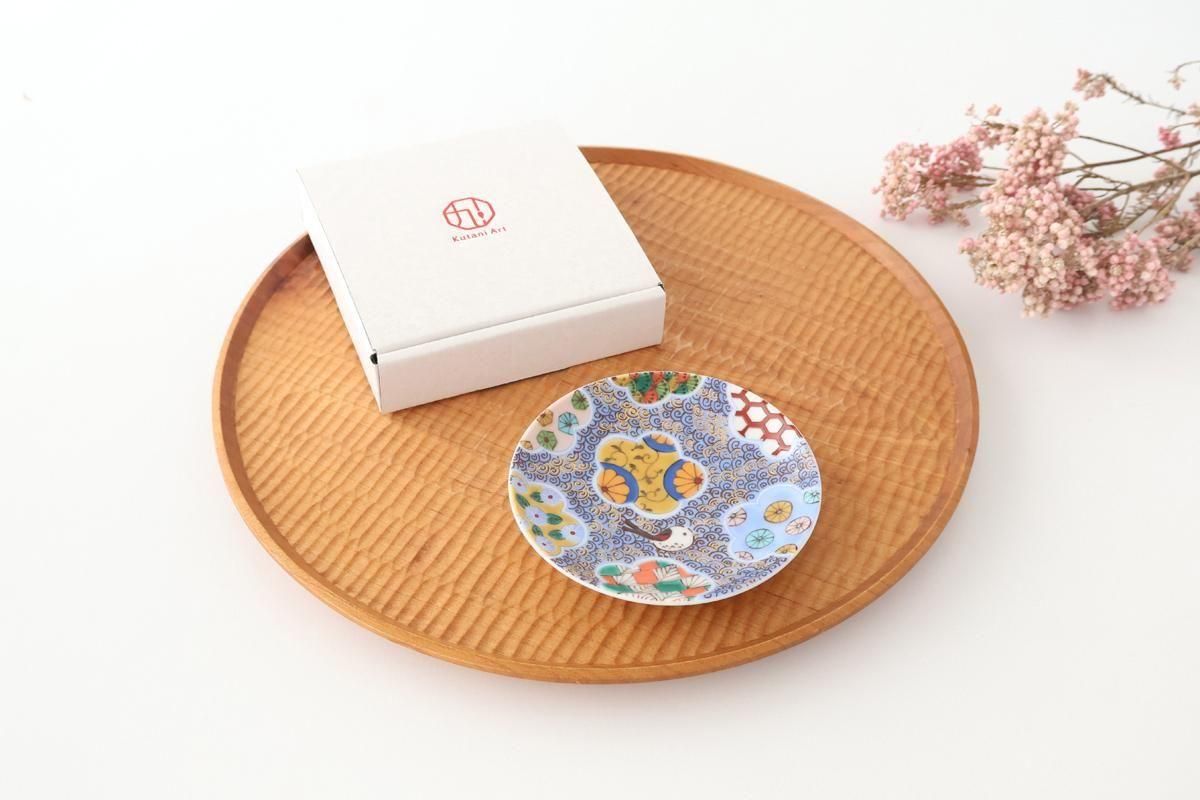 Kutani Art Sauce Plate Plum and Auspicious Pattern | Kutani Ware