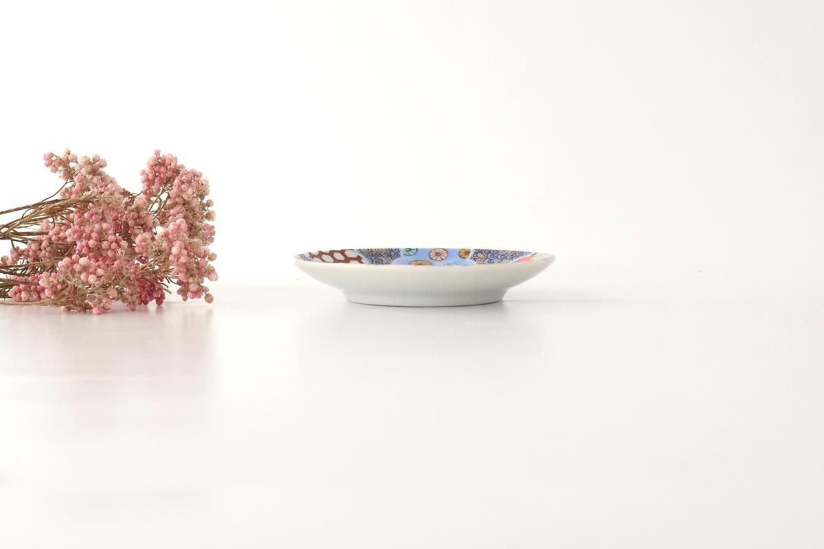 Kutani Art Sauce Plate Plum and Auspicious Pattern | Kutani Ware