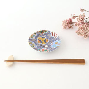 Kutani Art Sauce Plate Plum and Auspicious Pattern | Kutani Ware