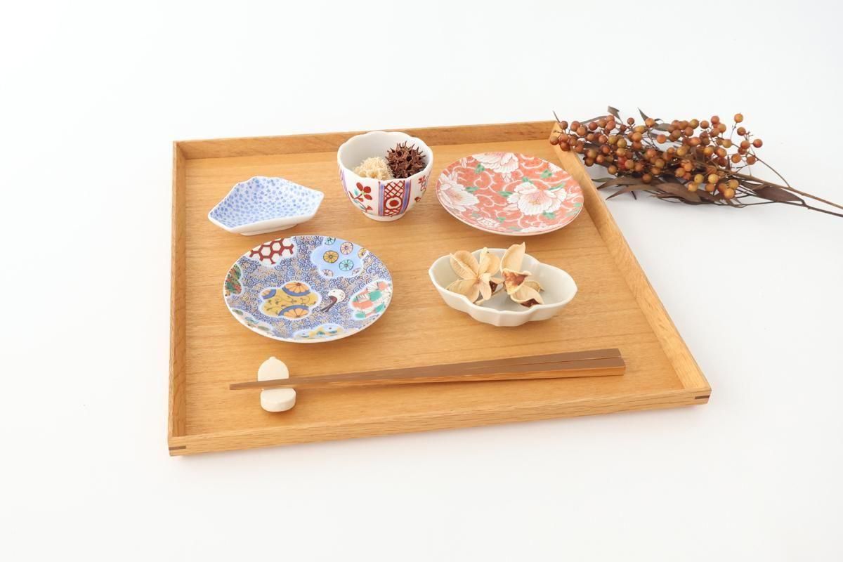 Kutani Art Sauce Plate Plum and Auspicious Pattern | Kutani Ware