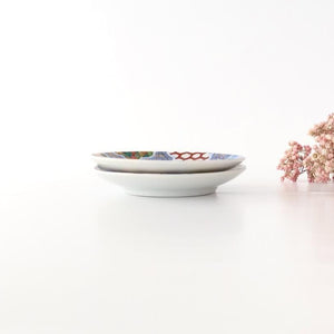 Kutani Art Sauce Plate Plum and Auspicious Pattern | Kutani Ware