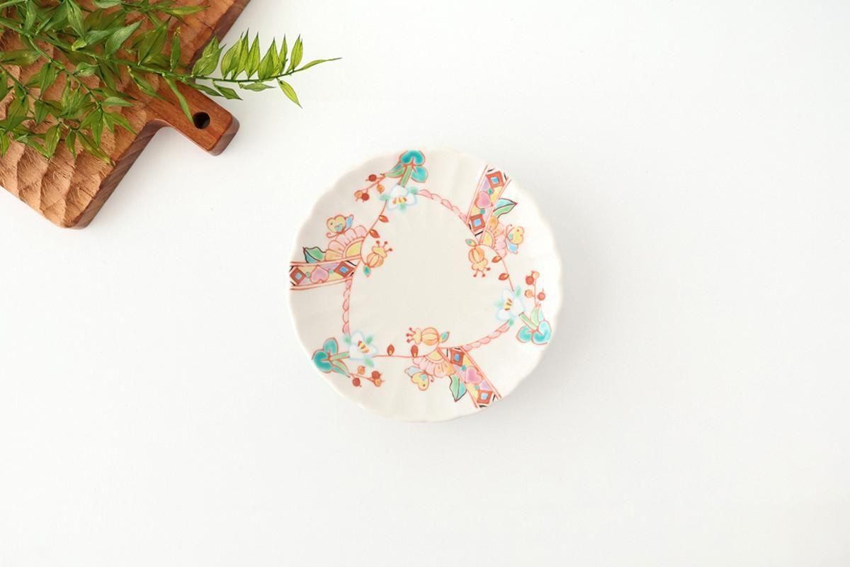 Ginshu Kiln Chrysanthemum-shaped Plate Flower and Butterfly | Kutani Ware