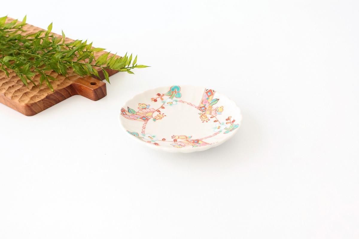 Ginshu Kiln Chrysanthemum-shaped Plate Flower and Butterfly | Kutani Ware