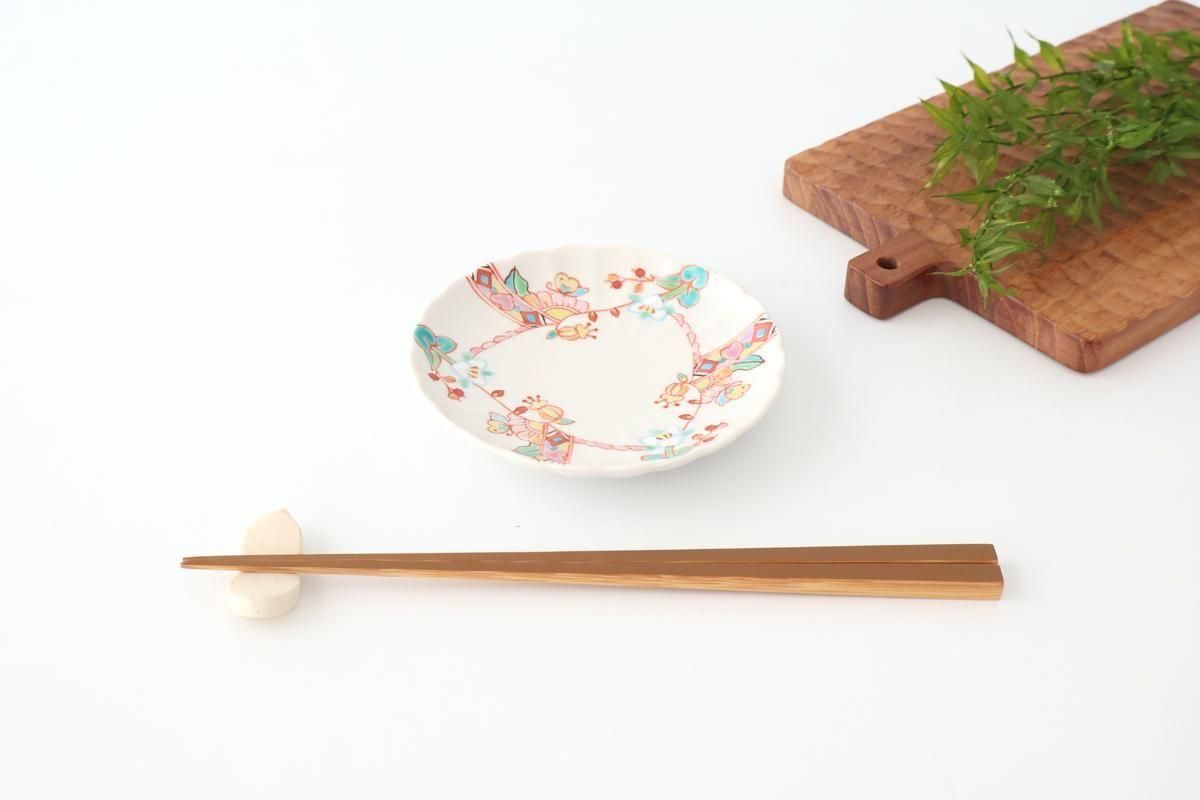 Ginshu Kiln Chrysanthemum-shaped Plate Flower and Butterfly | Kutani Ware